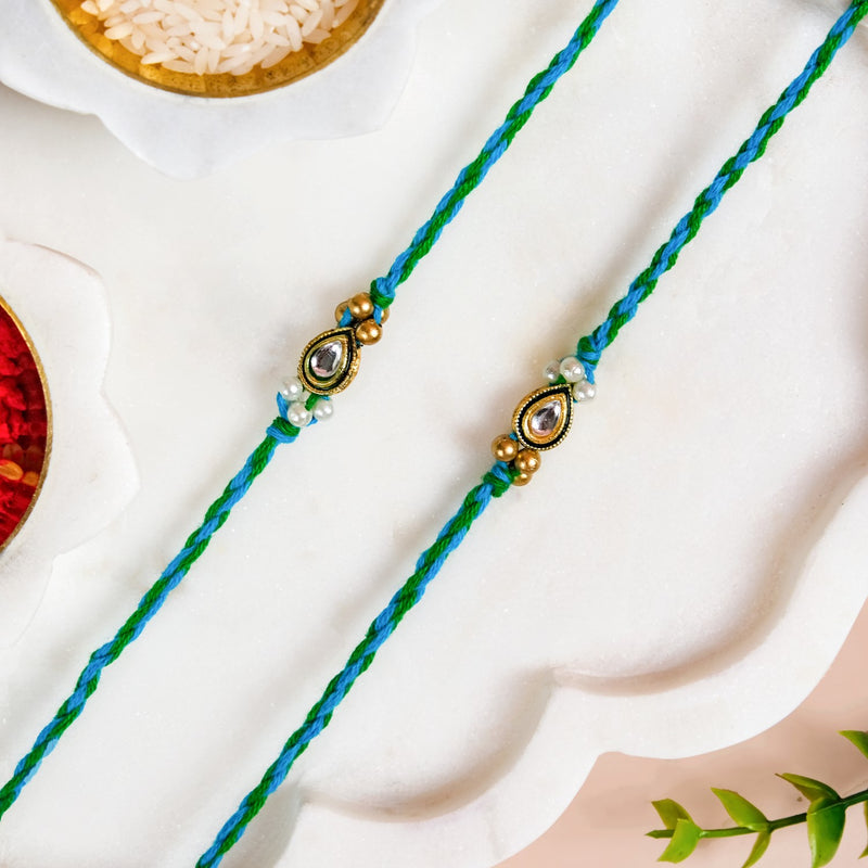 Teardrop Rakhi Gift Set