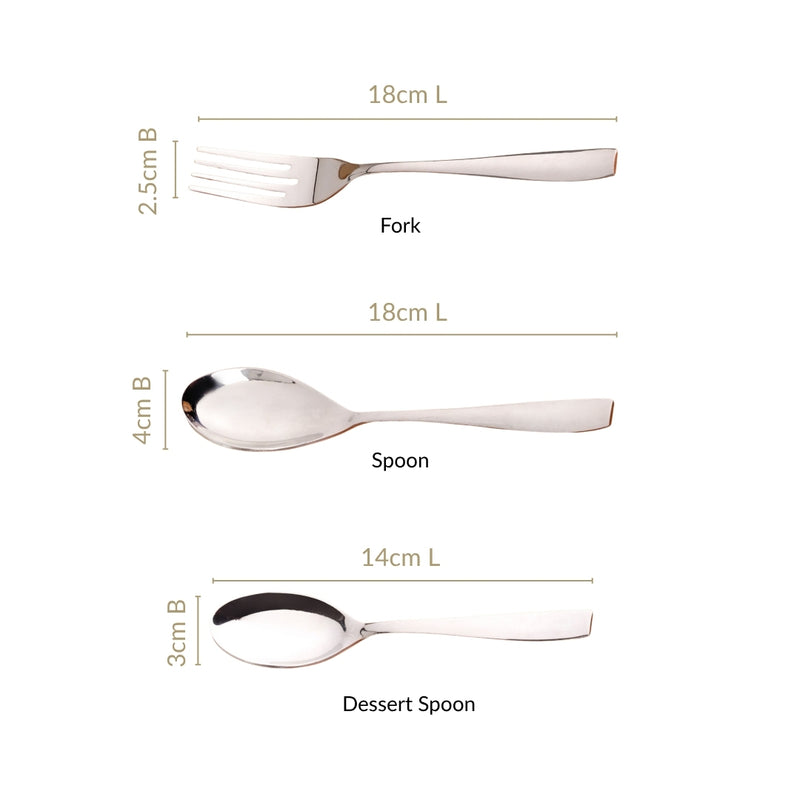 Teardrop Stainless Steel Cutlery Set Of 18