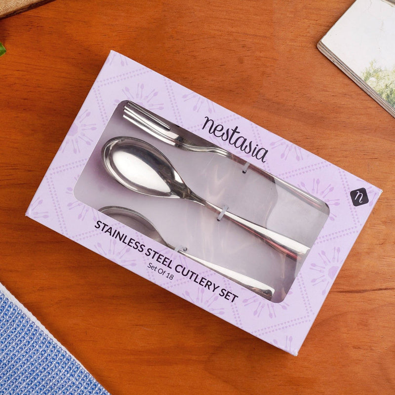 Teardrop Stainless Steel Cutlery Set Of 18