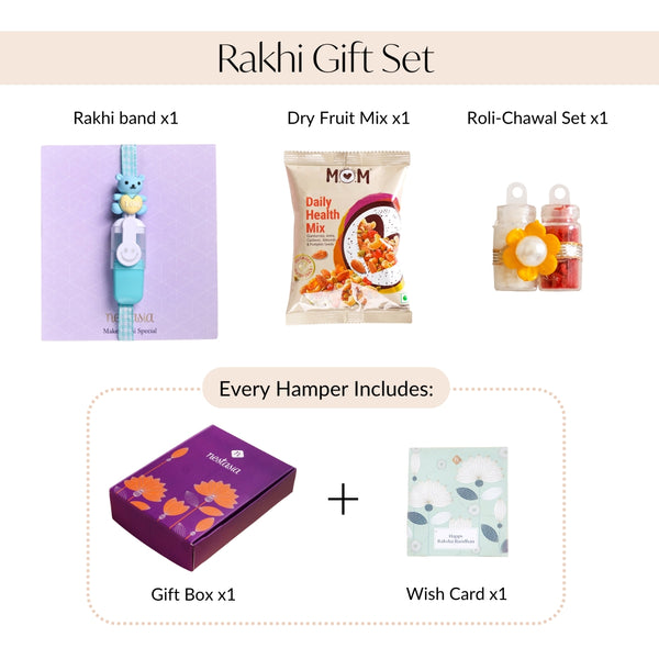 Teddy Love Rakhi Gift Set