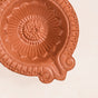 Sunflower Motif Pure Terracotta Clay Diyas Set Of 48