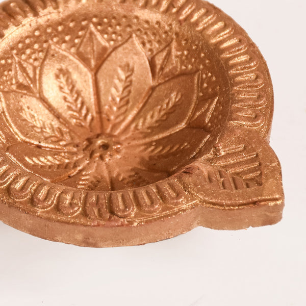 Set Of 48 Geometric Petal Terracotta Diyas