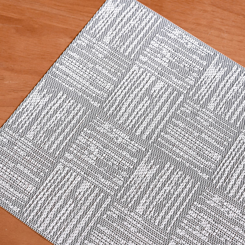 Textile Style Grey Dinner Table Mats Set Of 6