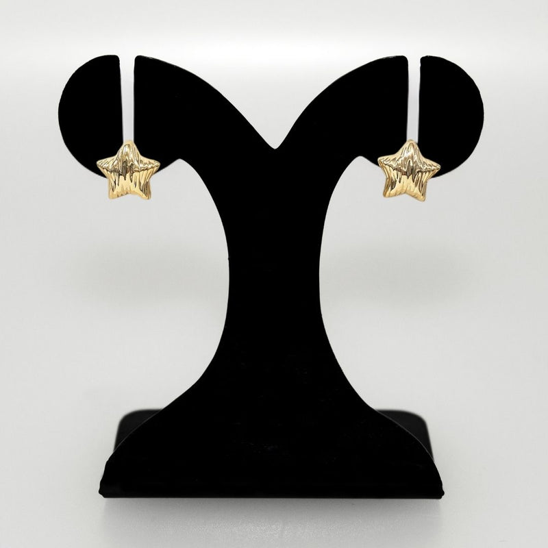 Textured Star Studs