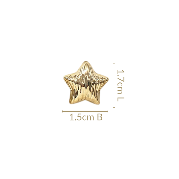 Textured Star Studs