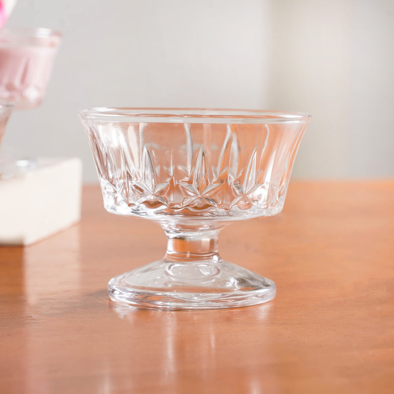 Textured Thick Stem Dessert Bowls Set Of 6 120ml