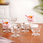 Textured Thick Stem Dessert Bowls Set Of 6 120ml