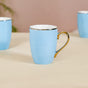 Set of 6 Embossed Blue Coffee Mug 330ml - Tea cup set, coffee cup set, tea cups, coffee cups, ceramic tea cups, coffee mugs