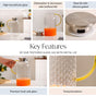 Textured Glass Jug With Metal Lid 2000ml