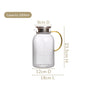 Textured Glass Jug With Metal Lid 2000ml