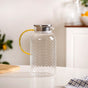 Textured Glass Jug With Metal Lid 2000ml