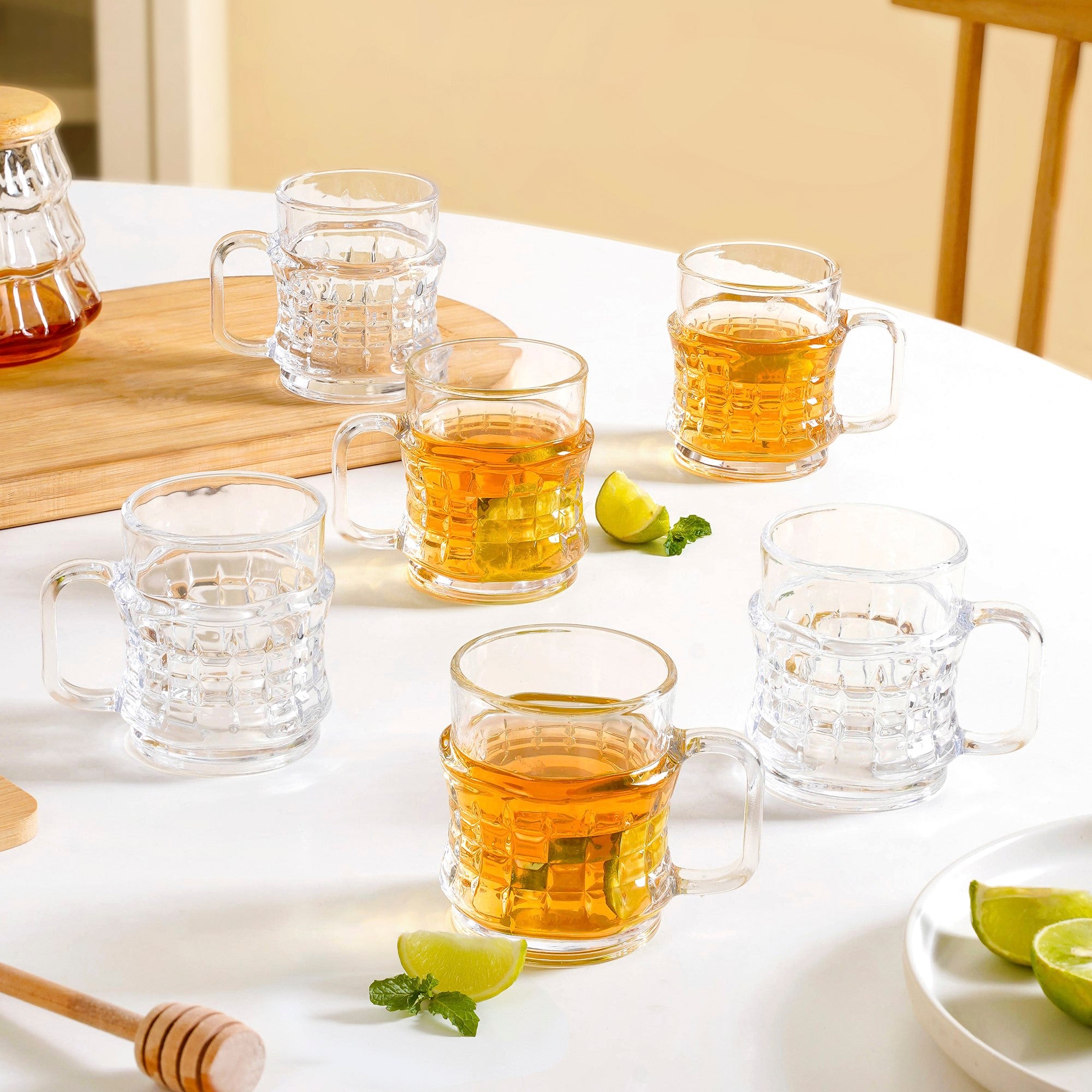 Textured Tea Cup Set Of 6 165ml