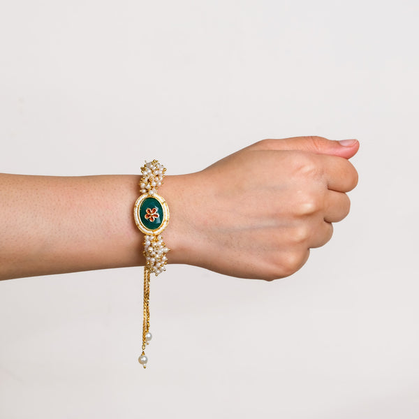 The Royal Emerald Rakhi Gift Set