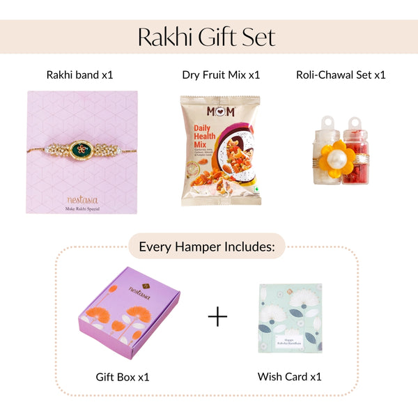 The Royal Emerald Rakhi Gift Set