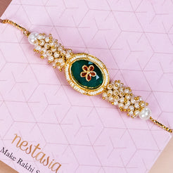 The Royal Emerald Rakhi Gift Set