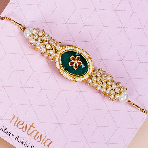 The Royal Emerald Rakhi Gift Set