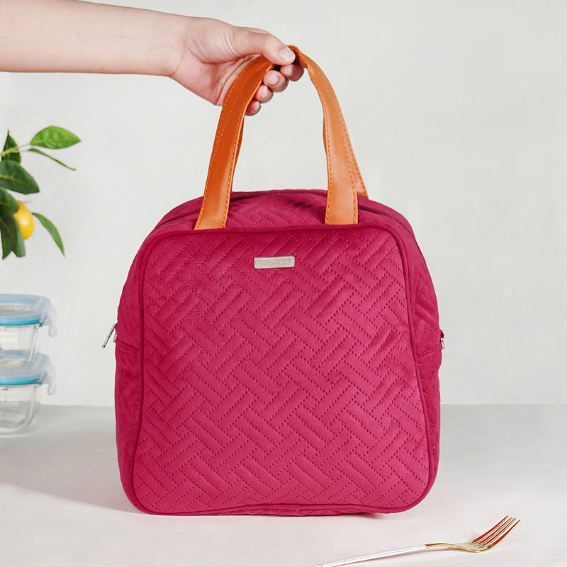 Thermal Insulated Office Lunch Bag Pink