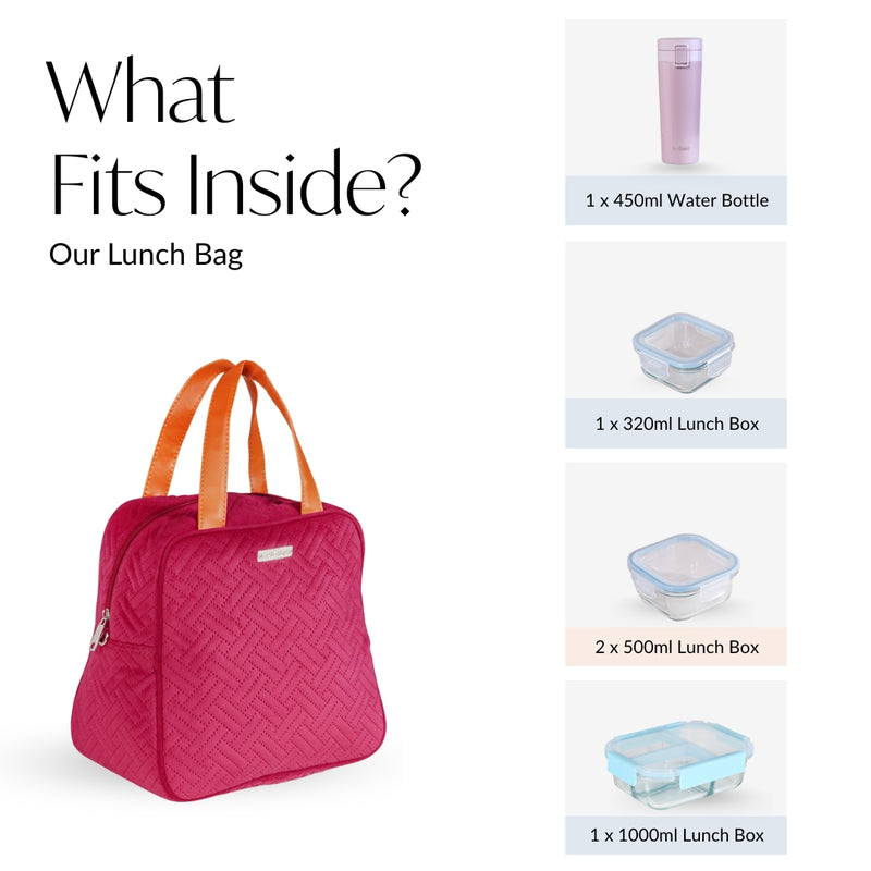 Thermal Insulated Office Lunch Bag Pink