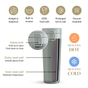 Thermox Portable Vacuum Water Bottle For Hot And Cold Juniper Green 500ml