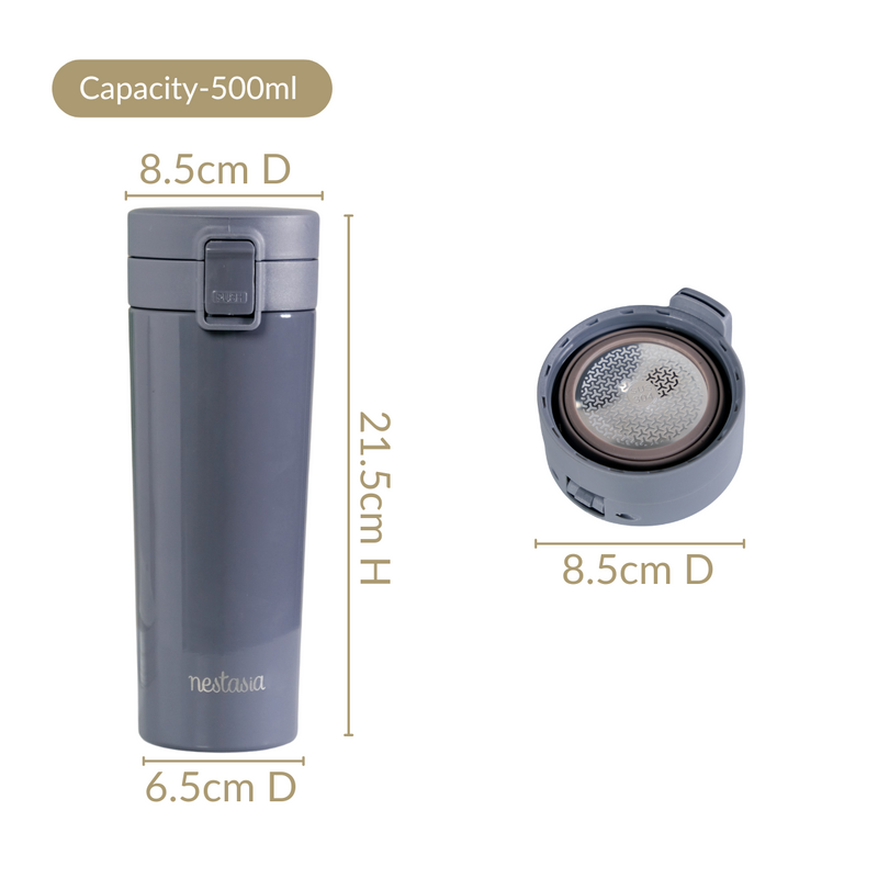 Thermox Water Bottle With Safety Lock Onyx Grey 500ml