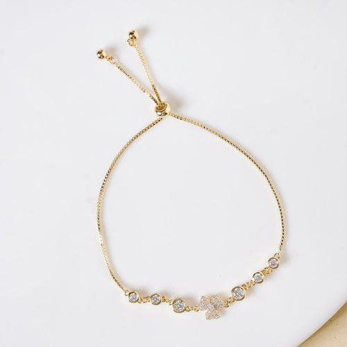 Three Leaf Clover Charm Bracelet