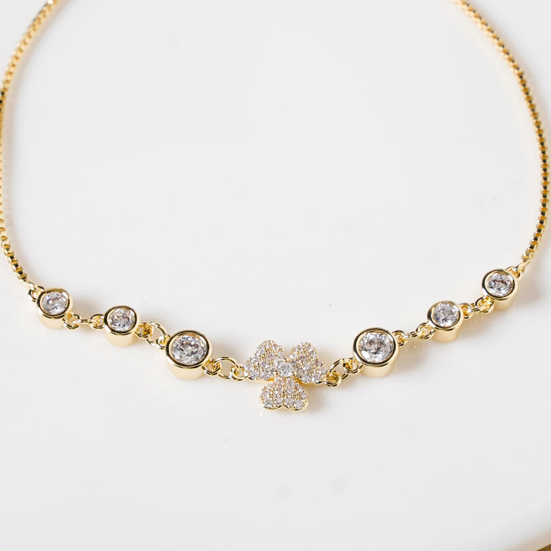 Three Leaf Clover Charm Bracelet