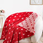 Heart Knitted Throw Blanket