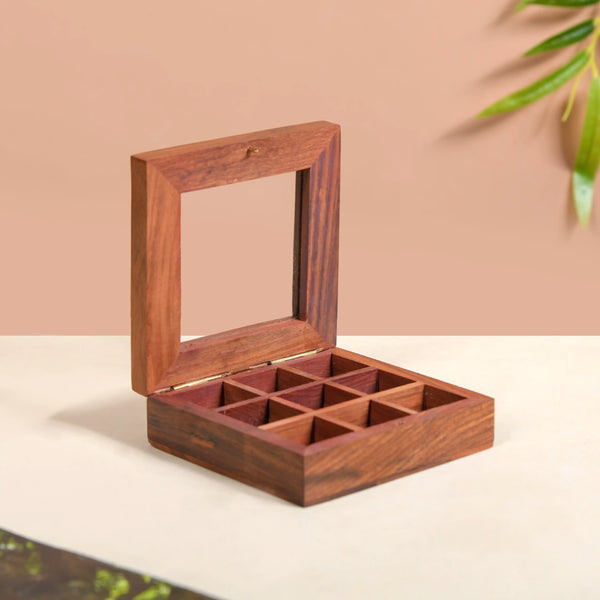 Wooden Tic Tac Toe Game Box