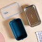 Double Decker Lunch Box For Office Blue 1400ml