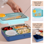 Stainless Steel Bento Tiffin Box Blue 950ml