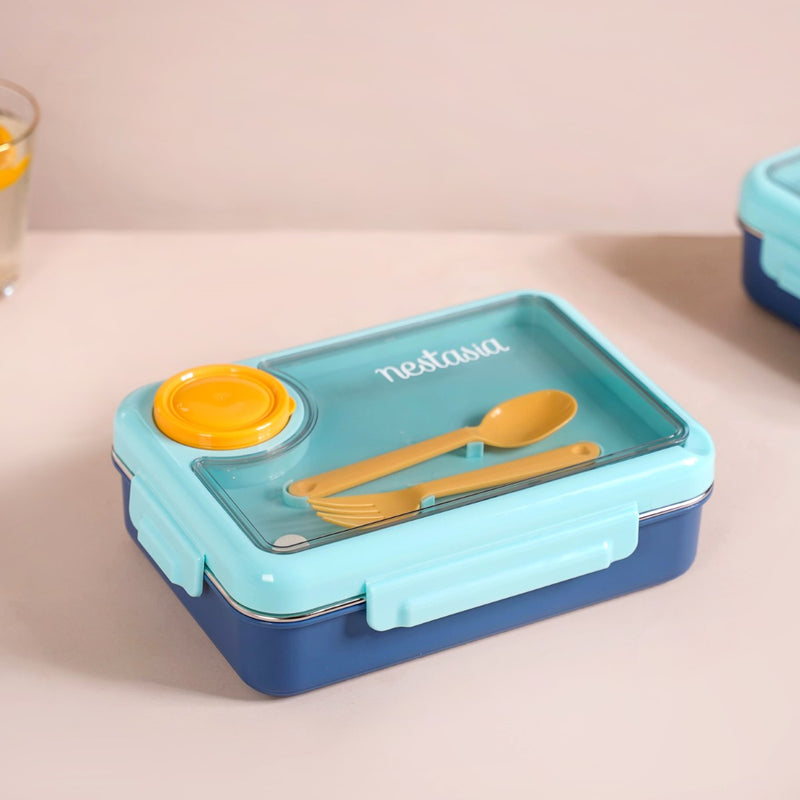 Stainless Steel Bento Tiffin Box Blue 950ml