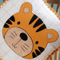 Tiger Embroidered Cotton Kids Cushion Cover 42x42cm