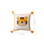 Tiger Embroidered Cotton Kids Cushion Cover 42x42cm