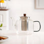 Tinted Square Glass Teapot 1250ml