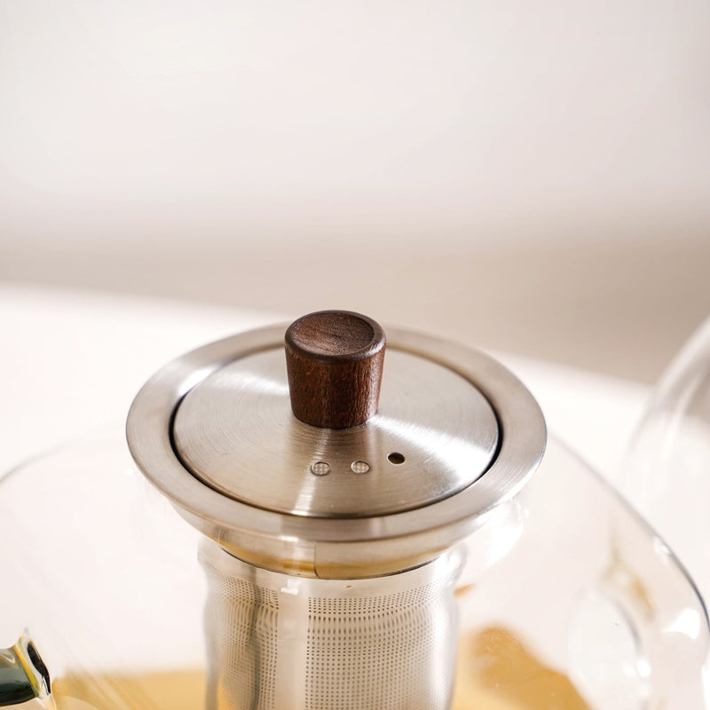 Tinted Square Glass Teapot 1250ml