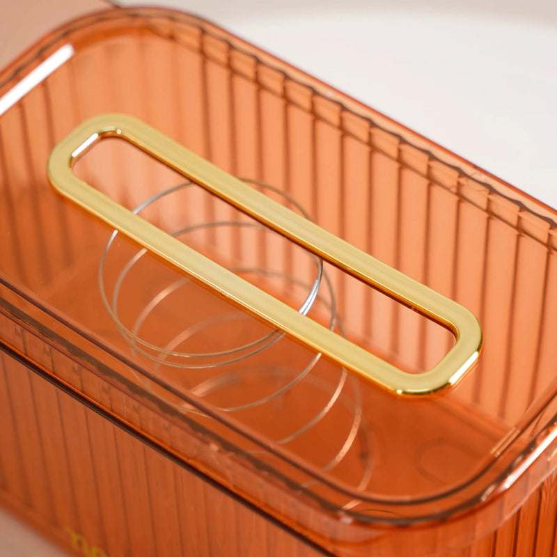 Tissue Paper Holder With Organizer Amber