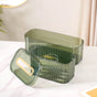 Tissue Storage Holder With Organizer Green