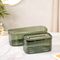 Tissue Storage Holder With Organizer Green