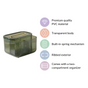 Tissue Storage Box With Compartments Green