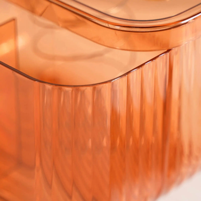 Multipurpose Tissue Paper Box With Compartments Amber