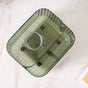 Tissue Storage Box With Compartments Green