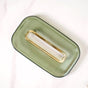 Tissue Storage Box With Compartments Green