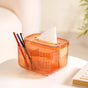 Multipurpose Tissue Paper Box With Compartments Amber