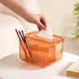 Multipurpose Tissue Paper Box With Compartments Amber