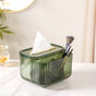 Tissue Storage Box With Compartments Green