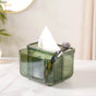 Tissue Storage Box With Compartments Green