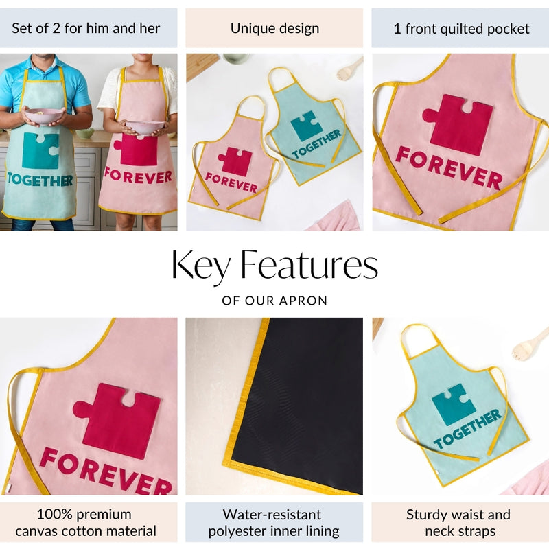 Together Forever Couple Apron Set