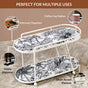 Toile De Jouy Vanity Storage Display 2 Storey Tray White