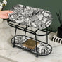 Toile De Jouy Vanity Storage Display 2 Tier Tray Black