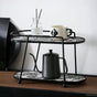 Toile de Jouy Vanity Storage Display 2 Story Tray Black